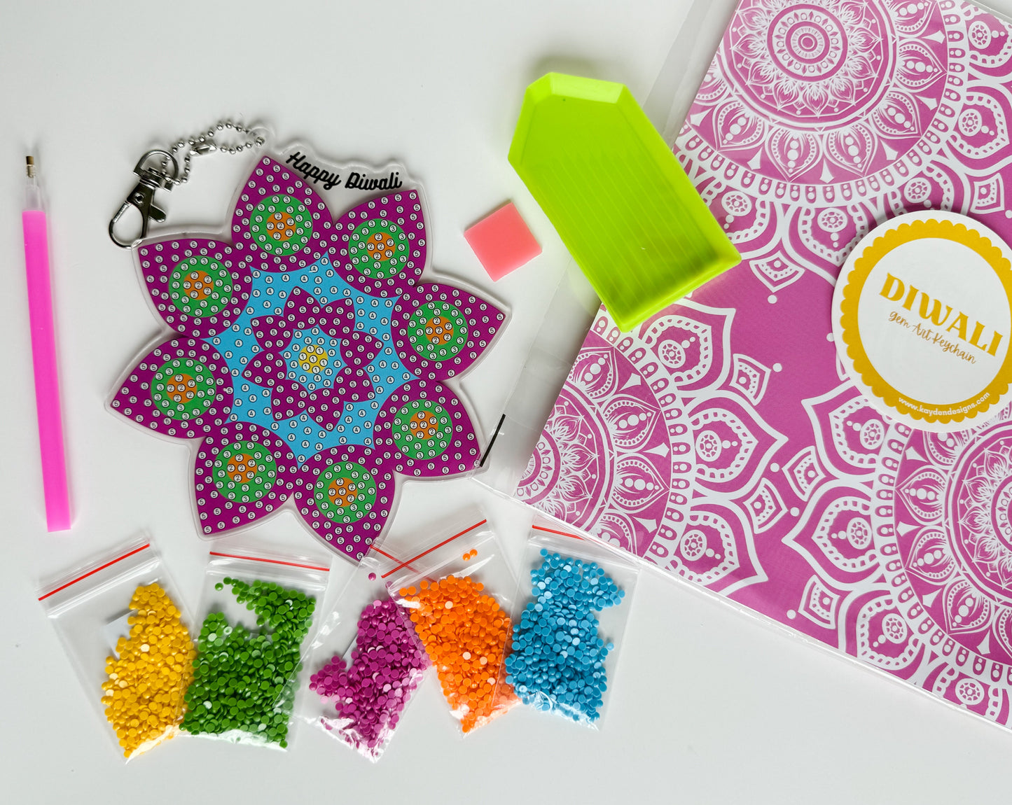 Single Packet - Diwali Gem Art Keychain