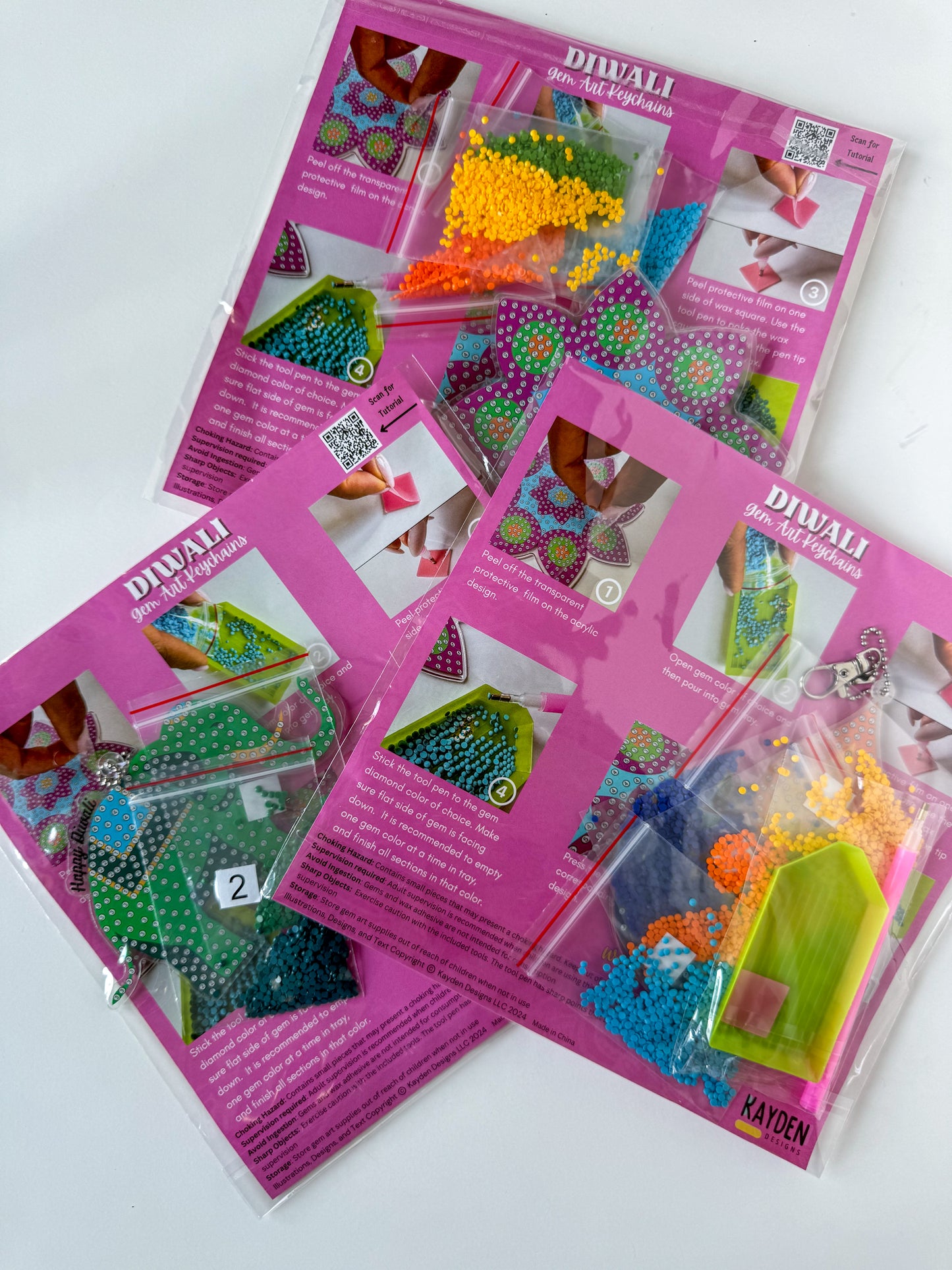 Single Packet - Diwali Gem Art Keychain