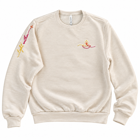 Adult Embroidered Diya Sweatshirt