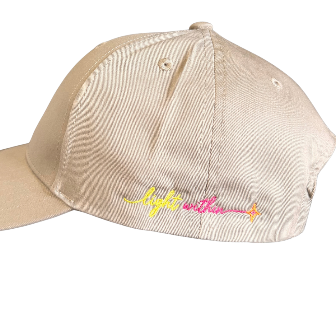 Tan Embroidered Diya Cap